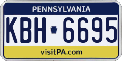 PA license plate KBH6695