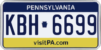 PA license plate KBH6699