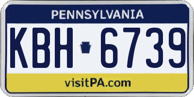 PA license plate KBH6739