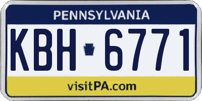 PA license plate KBH6771