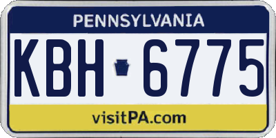 PA license plate KBH6775