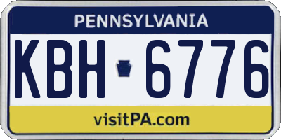 PA license plate KBH6776