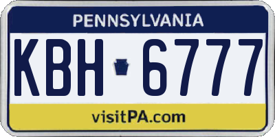 PA license plate KBH6777