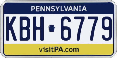 PA license plate KBH6779