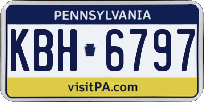 PA license plate KBH6797
