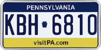 PA license plate KBH6810