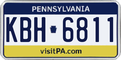 PA license plate KBH6811