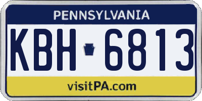 PA license plate KBH6813