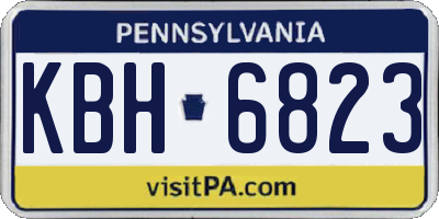 PA license plate KBH6823