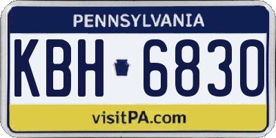 PA license plate KBH6830