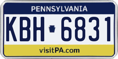 PA license plate KBH6831