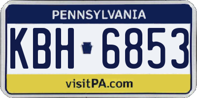 PA license plate KBH6853