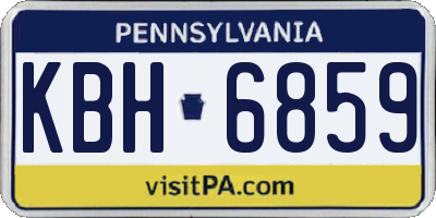 PA license plate KBH6859