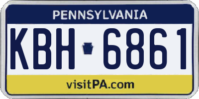 PA license plate KBH6861