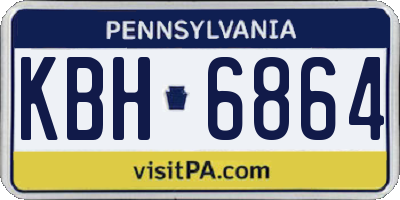 PA license plate KBH6864
