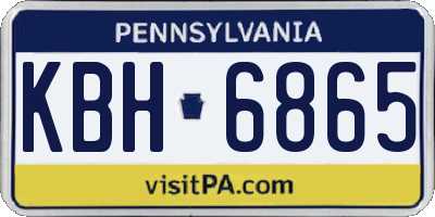PA license plate KBH6865