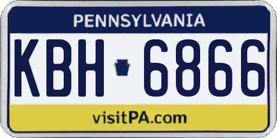 PA license plate KBH6866