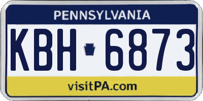 PA license plate KBH6873