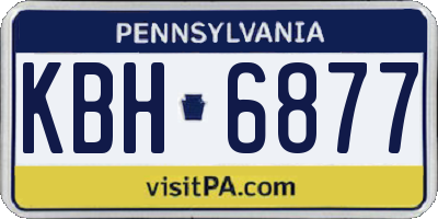 PA license plate KBH6877