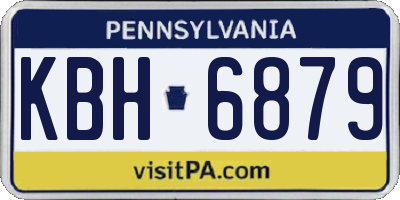 PA license plate KBH6879