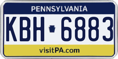 PA license plate KBH6883