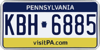 PA license plate KBH6885