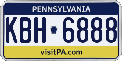 PA license plate KBH6888