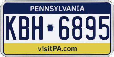 PA license plate KBH6895
