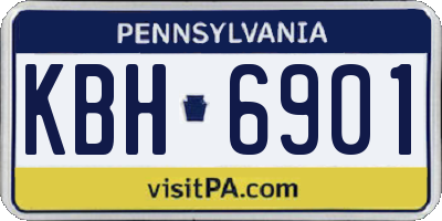 PA license plate KBH6901