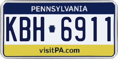 PA license plate KBH6911