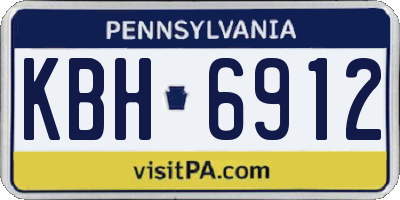 PA license plate KBH6912