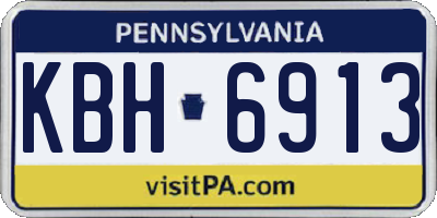 PA license plate KBH6913