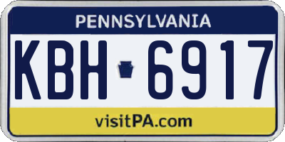 PA license plate KBH6917