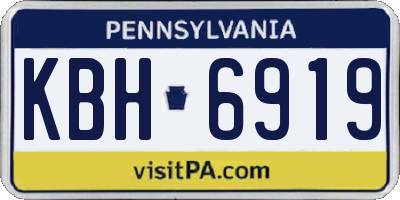 PA license plate KBH6919