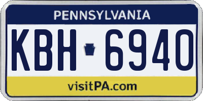 PA license plate KBH6940