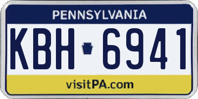 PA license plate KBH6941