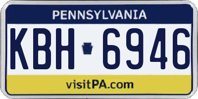 PA license plate KBH6946