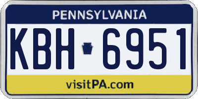 PA license plate KBH6951