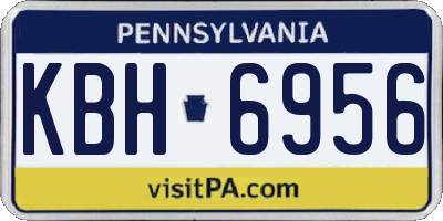 PA license plate KBH6956