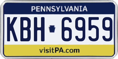 PA license plate KBH6959