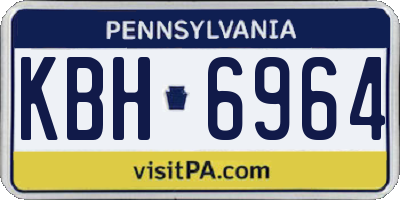PA license plate KBH6964
