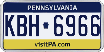 PA license plate KBH6966
