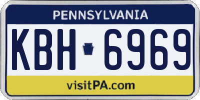 PA license plate KBH6969