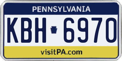PA license plate KBH6970