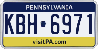PA license plate KBH6971