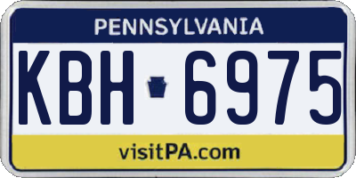 PA license plate KBH6975