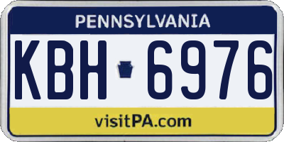 PA license plate KBH6976