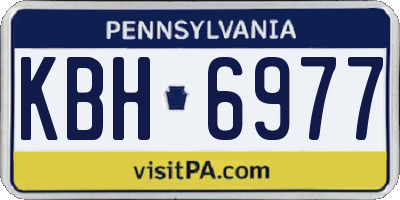 PA license plate KBH6977