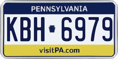 PA license plate KBH6979