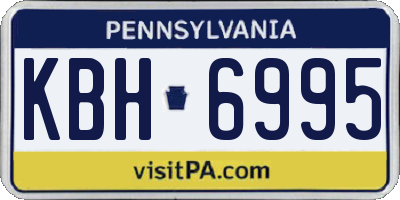PA license plate KBH6995